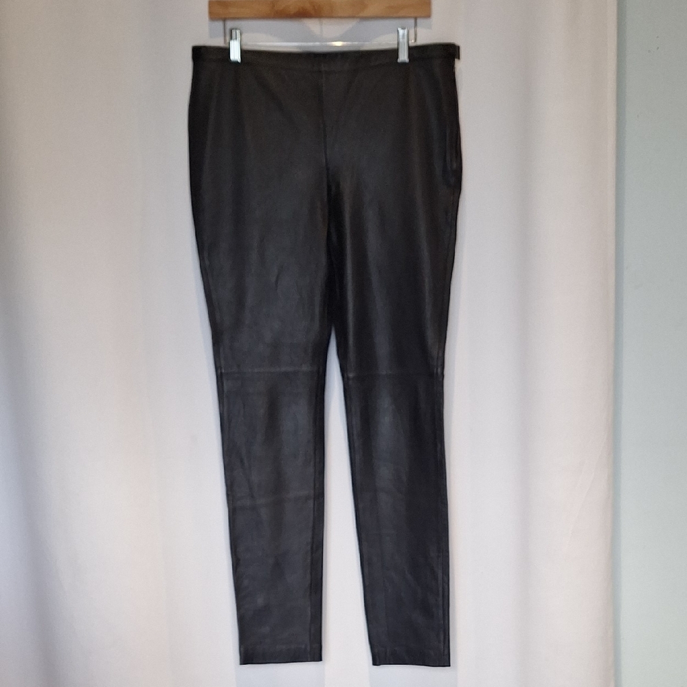 Avanti Black Leather Pants Size 10